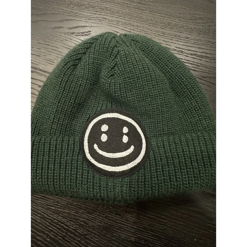 little man Happy beanie Green With A Happy Face Acrylic And‎ Wool